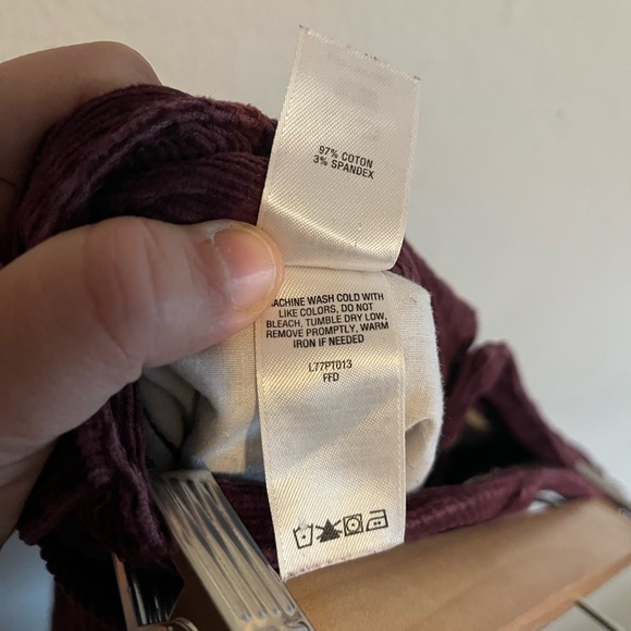 Cabelas Casuals Burgundy Corduroy Pants Straight Leg Casual Retro Size 6 - Picture 10 of 10